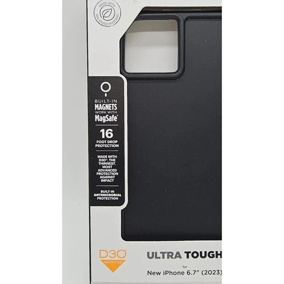 Case-Mate Tough iPhone 15 Pro Case - Black [16ft D3O Impact Protection] [Compati - Picture 7 of 10